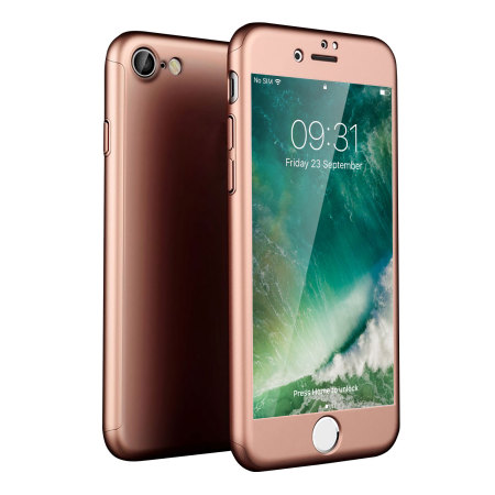 Olixar XTrio Full Cover iPhone 8 Case - Rose Gold