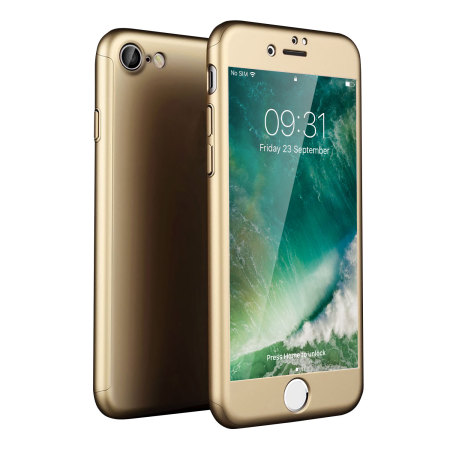 Olixar X-Trio Full Cover iPhone 8 Case - Gold