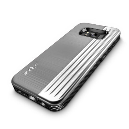 Zizo Retro Samsung Galaxy S8 Plus Wallet Stand Case - Silver