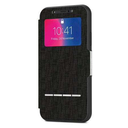 moshi sensecover iphone x smart case - metro black