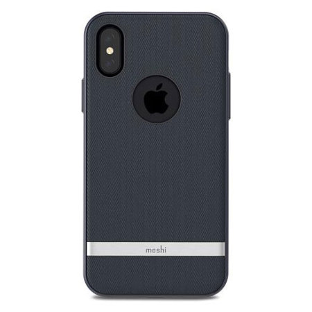 Coque iPhone X Moshi Vesta Textile – Bleu bahama