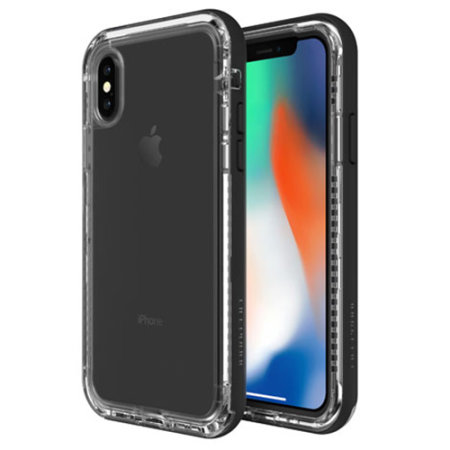 lifeproof next iphone x tough case - black crystal