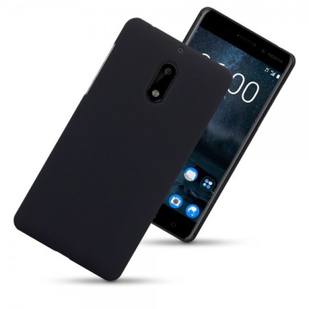 Olixar Nokia 6 Hybrid Rubberised Case - Black
