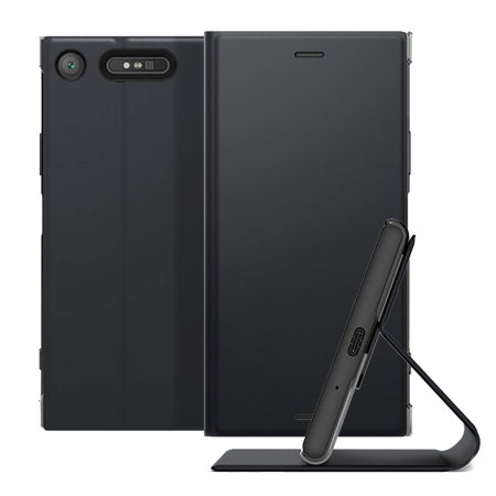 Official Sony Xperia XZ1 Style Cover Stand Fodral - Svart