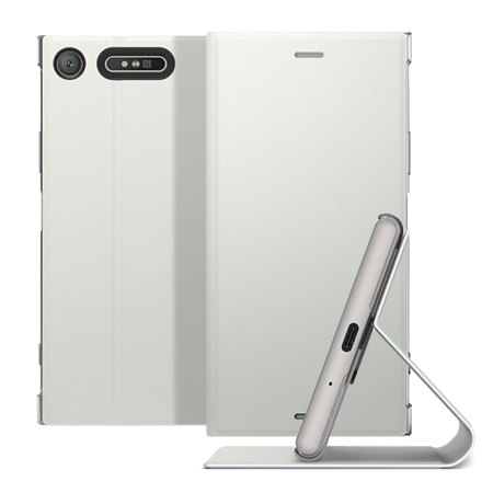 Housse Officielle Sony Xperia XZ1 Style Cover Stand – Argent