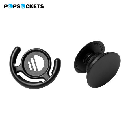 PopSockets Universal Stand & Grip with PopClip Universal Mount - Black
