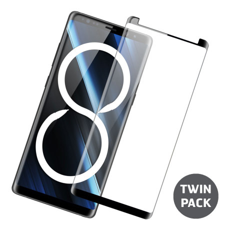 Olixar Galaxy Note 8 Case Friendly Glas Displaybeschermer 2-in-1 Pack