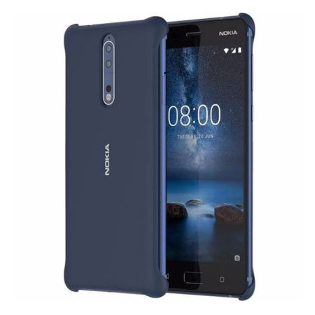 Funda oficial Nokia 8 Soft Touch - Azul