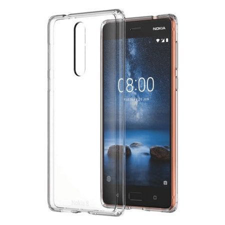 Coque Officielle Nokia 8 CC-701 Hybrid – Transparente
