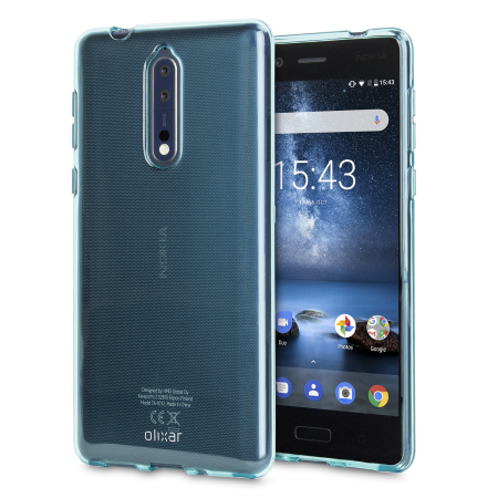 Olixar FlexiShield Case Nokia 8 Hülle in Blau