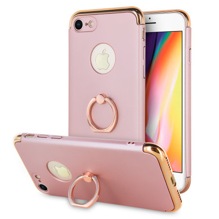 Coque iPhone 8 / 7 Olixar X-Ring – Or Rose