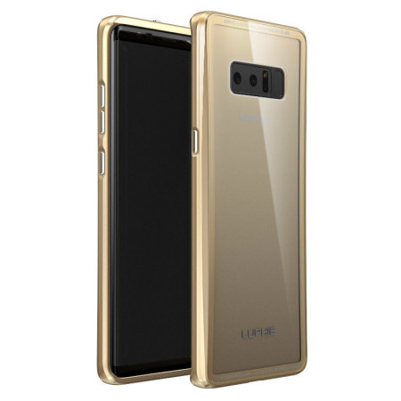 Funda Galaxy Note 8 Luphie Tempered Glass and Metal - Oro