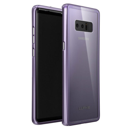 Funda Galaxy Note 8 Luphie Tempered Glass and Metal - Gris orquidea