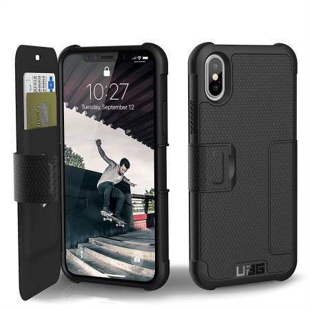 UAG Metropolis Rugged iPhone X Plånboksfodral - Svart