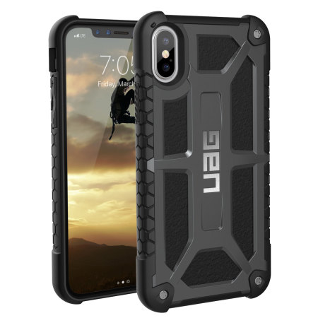 uag monarch premium iphone x protective case - graphite