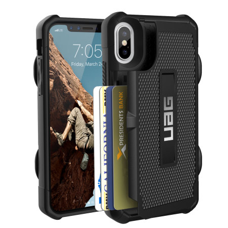 UAG Trooper iPhone X Protective Wallet Case - Black