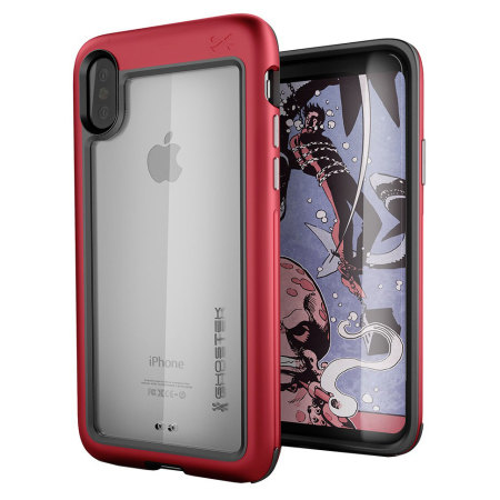 Ghostek Atomic Slim iPhone X Tough Hülle - Rot