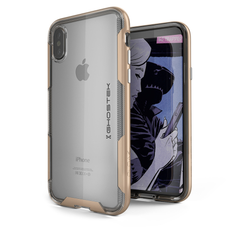 Ghostek Cloak 3 iPhone X starke Hülle - Klar / Gold