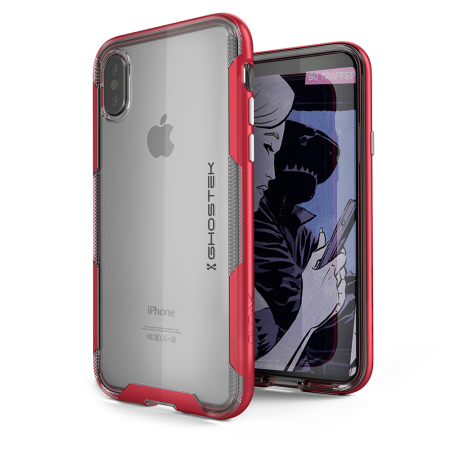 Ghostek Cloak 3 iPhone X Tough Case - Clear / Red