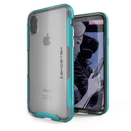 Ghostek Cloak 3 iPhone X Deksel - Klar  / Blågrønn
