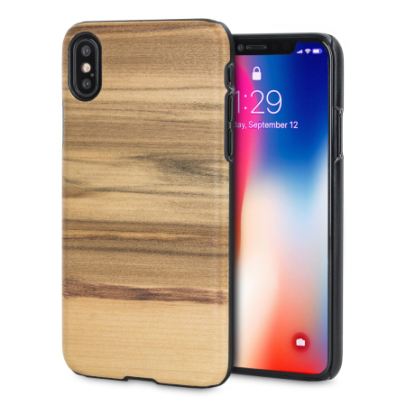 man&wood iphone x wooden case - cappuccino