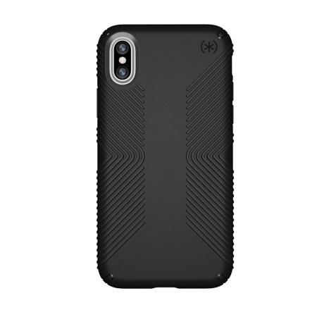 speck presidio grip iphone x tough case - black