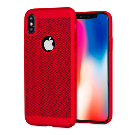 olixar meshtex iphone x case - brazen red