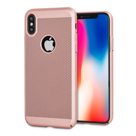 Olixar MeshTex iPhone X Hülle - Rose Gold