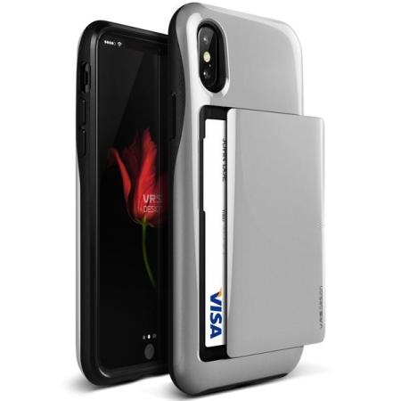 Coque iPhone X VRS Design Damda Glide – Argent