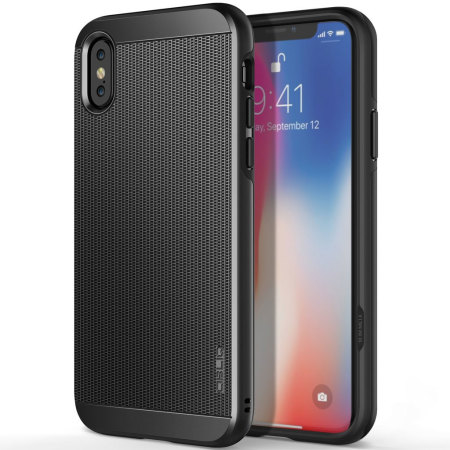 obliq slim meta iphone x case - titanium black