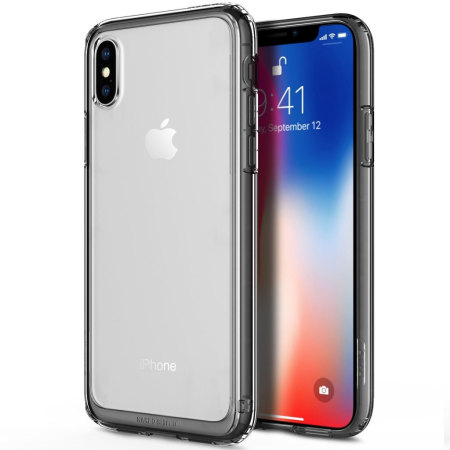 obliq naked shield iphone x gold case - black