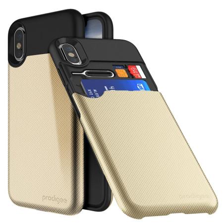 prodigee undercover iphone x card slot case - gold reviews