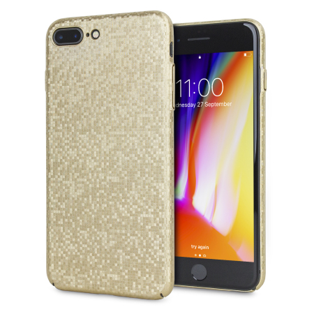 lovecases check yo self iphone 8 plus / 7 plus case - shimmering gold