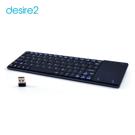 Desire2 2-in-1 Universal Wireless Keyboard & Touchpad Mouse - Black