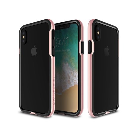 patchworks level silhouette iphone x bumper case - rose gold