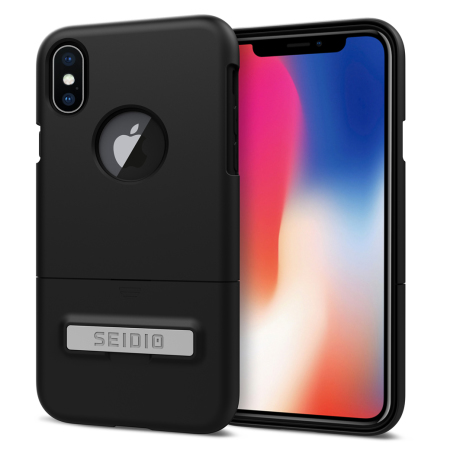 Seidio SURFACE iPhone X Case & Metal Kickstand - Black