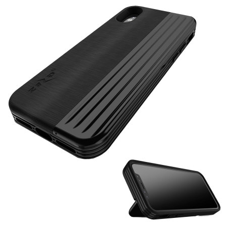 Zizo Retro iPhone X Wallet Stand Case - Black
