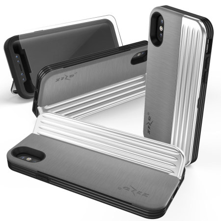 zizo retro iphone x wallet stand case - silver reviews