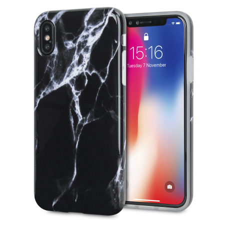 LoveCases Marble iPhone X Skal - Svart