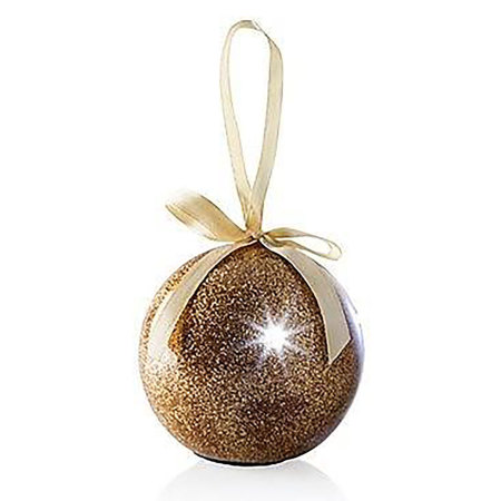 Bola de navidad con brillo LED con mensaje grabable - Oro
