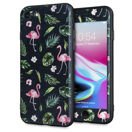 lovecases paradise lust iphone 8 case - flamingo fall