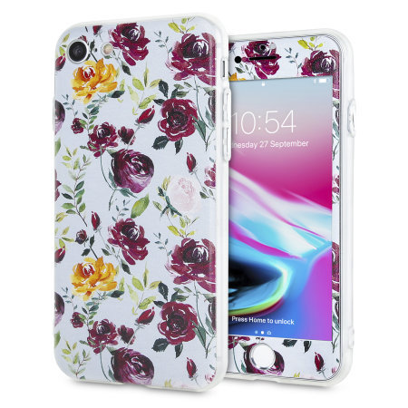 Funda iPhone 8 / 7  LoveCases Floral Art - Azul