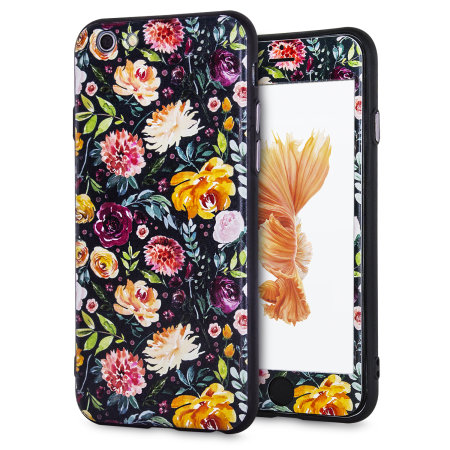 lovecases floral art iphone 6s case - black