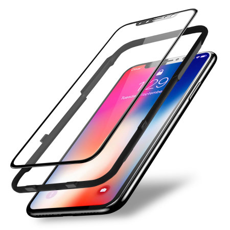 Protection d'écran iPhone X Olixar EasyFit en verre trempé – Pack de 2
