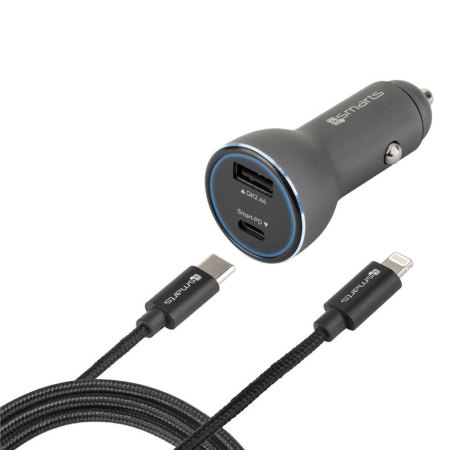 4smarts 36W USB-C PD to Lightning Fast Charging iPhone Car Charger
