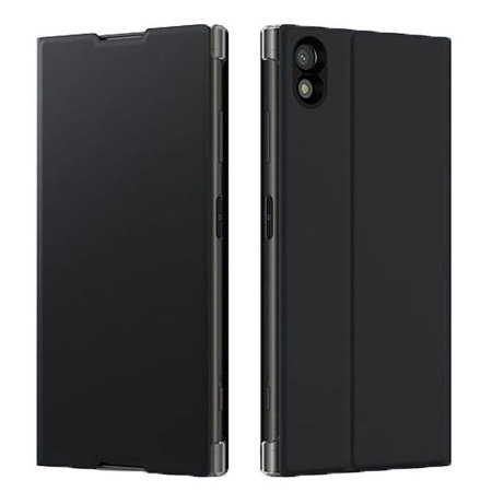 Official Sony Xperia XA1 Plus Style Cover Stand Fodral - Svart