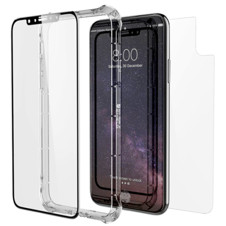 ZAGG InvisibleShield iPhone X Glass+ Contour 360 Full Case - Clear