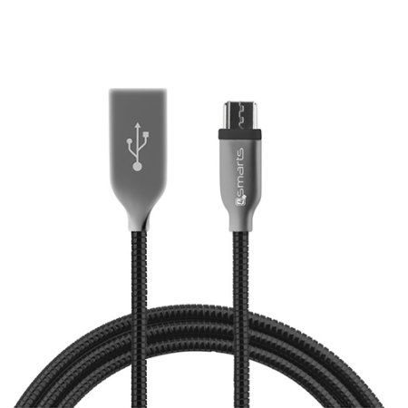 4smarts FERRUMCord 1m Micro USB Charge and Sync Cable - Black