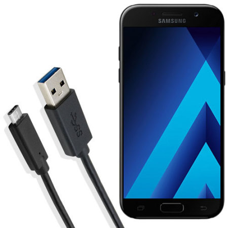 Olixar USB-C Samsung Galaxy A7 2017 Charging Cable - Black 1m