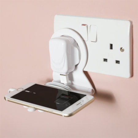 ThumbsUp Handy Phone Tidy Charging Shelf and Cable Organiser - White